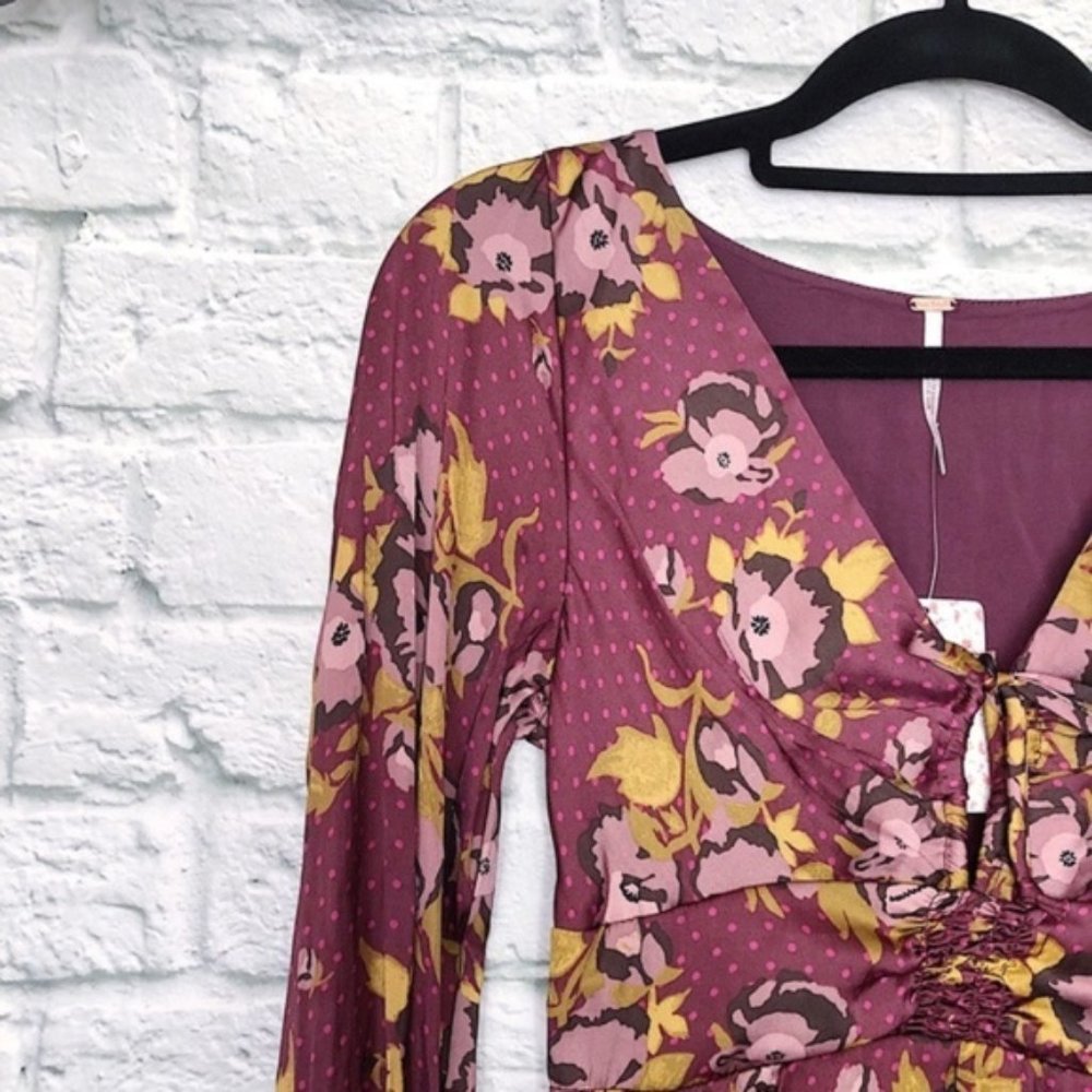 FREE PEOPLE Purple Morning Light Mini Dress Size 4